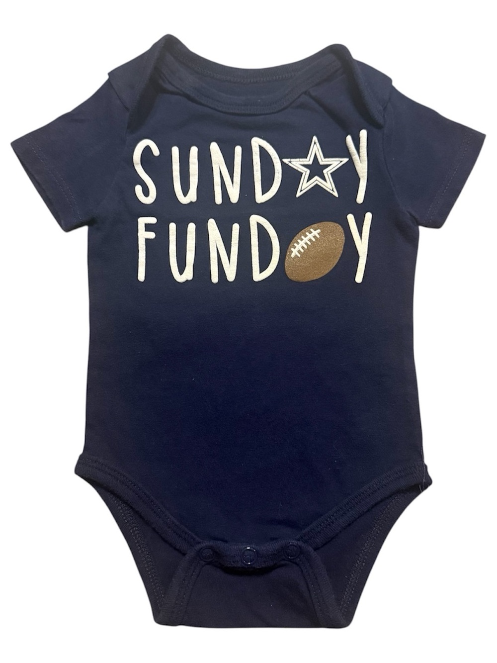 Dallas Cowboys Baby Bodysuit 3M Sunday Funday Navy Blue